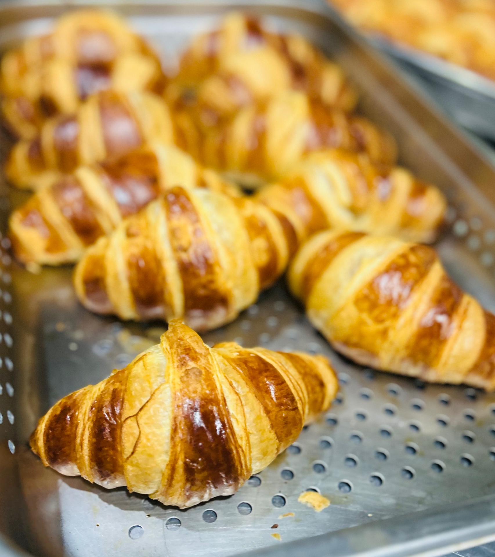 Freshly baked croissants